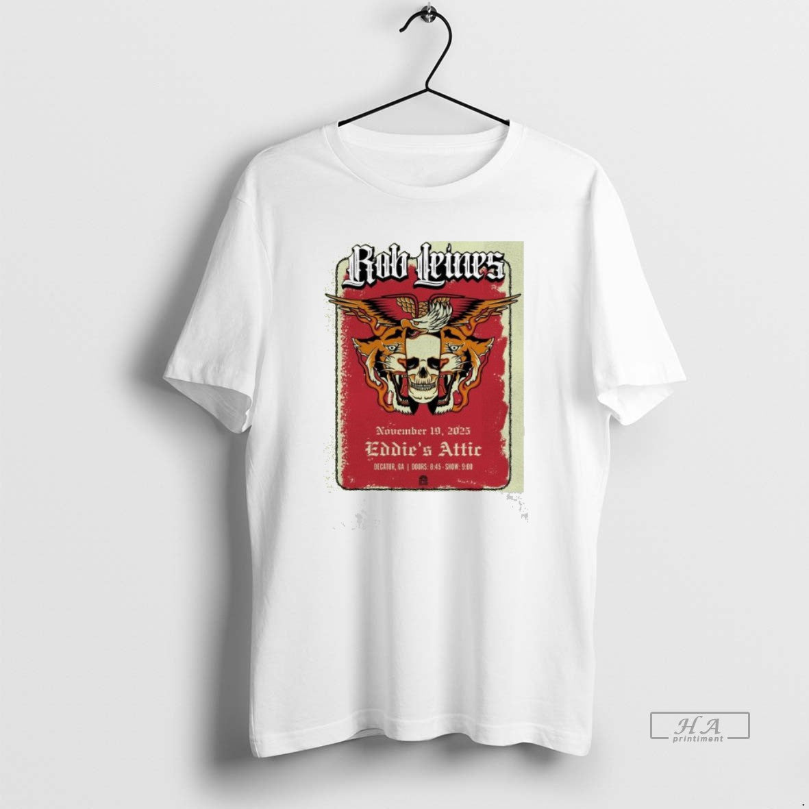 Trendy Rob Leines Eddies Attic November 19 2025 - Adult & Kids T-Shirts, Sweatshirts & Hoodies apparel design preview 1
