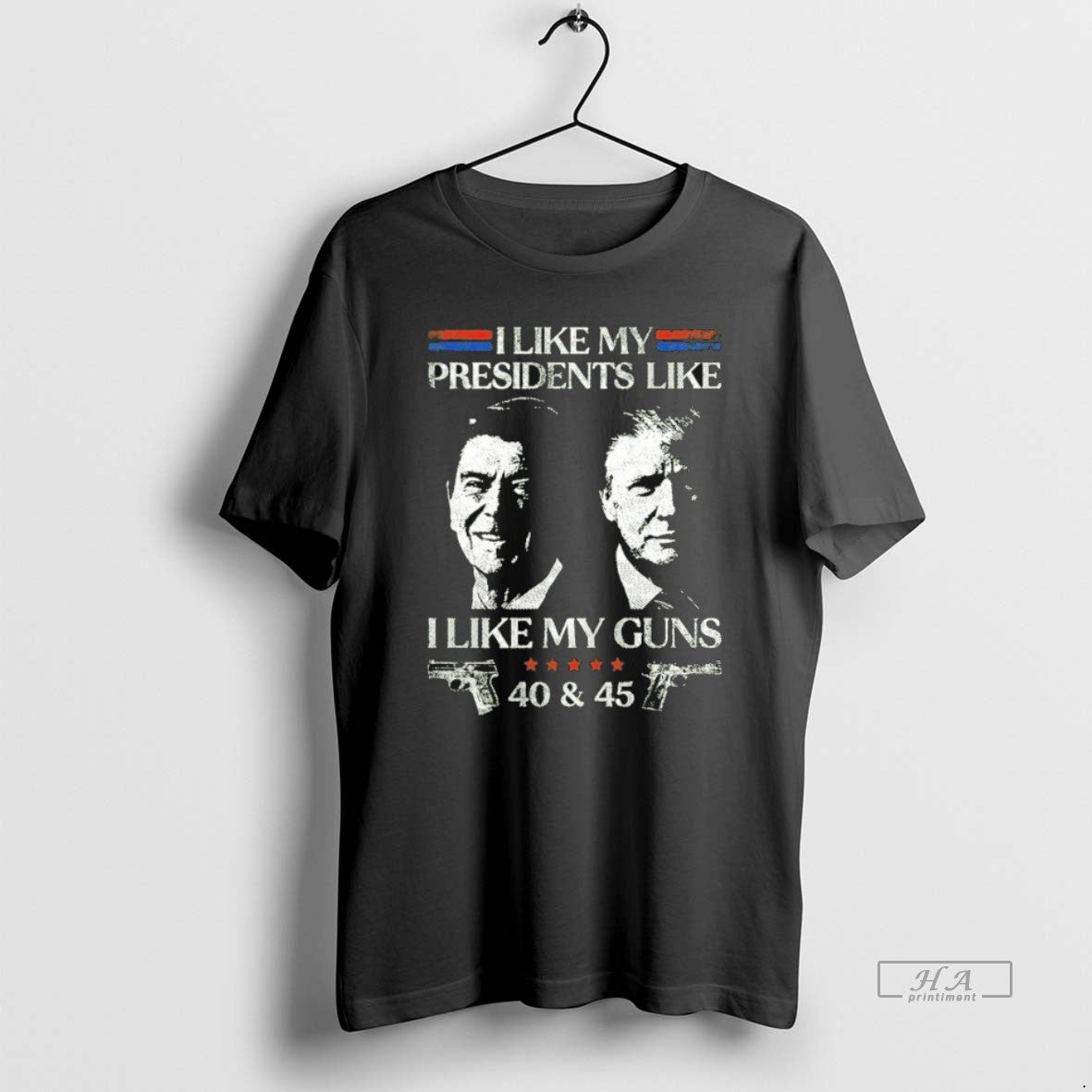 Trendy Ronald Reagan And Trump I Like My Presidents - Adult & Kids T-Shirts, Sweatshirts & Hoodies apparel design preview 1