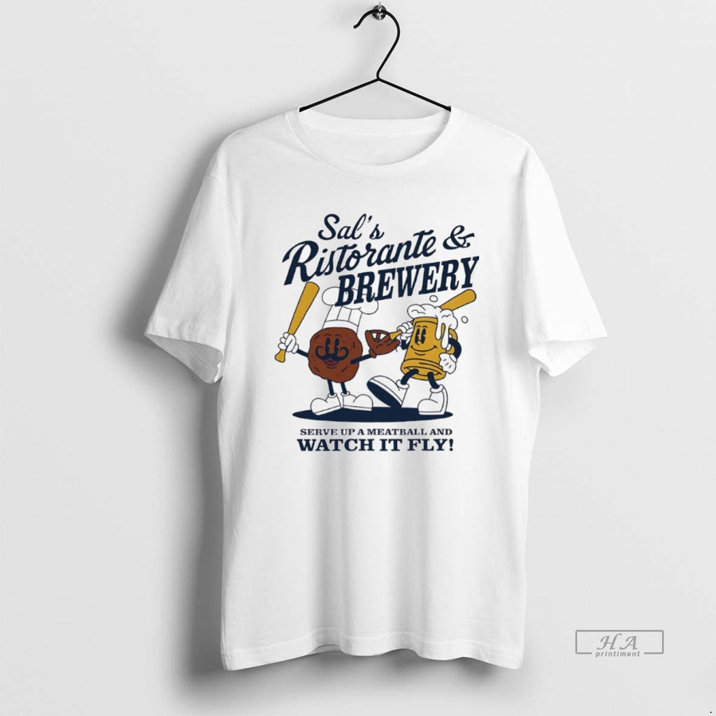 Trendy Sal Frelick Milwaukee Brewers Sals Ristorante - Adult & Kids T-Shirts, Sweatshirts & Hoodies apparel design preview 1