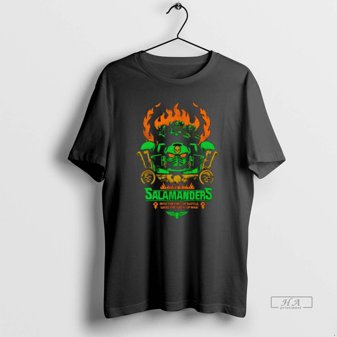 Trendy Salamanders Fires Of Battle - Adult & Kids T-Shirts, Sweatshirts & Hoodies apparel design preview 1