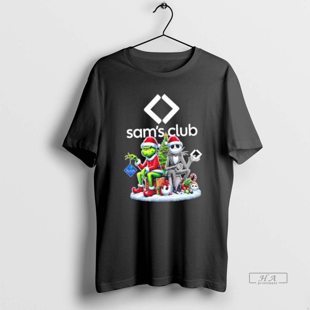 Trendy Sams Club X Grinch And Jack Skellington - Adult & Kids T-Shirts, Sweatshirts & Hoodies apparel design preview 1