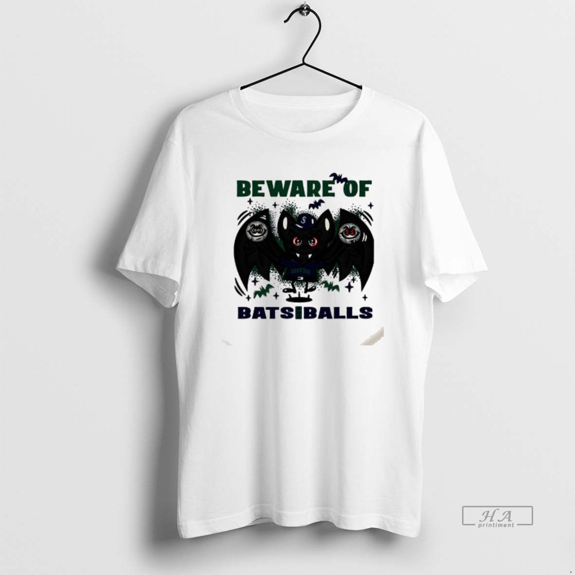 Trendy Seattle Mariners Baseball Beware Of Bats And - Adult & Kids T-Shirts, Sweatshirts & Hoodies apparel design preview 1