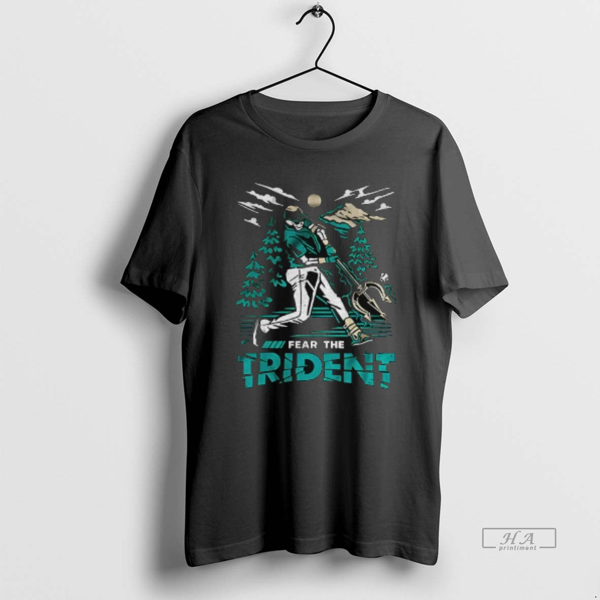 Trendy Seattle Mariners Skeleton Fear The Trident - Adult & Kids T-Shirts, Sweatshirts & Hoodies apparel design preview 1