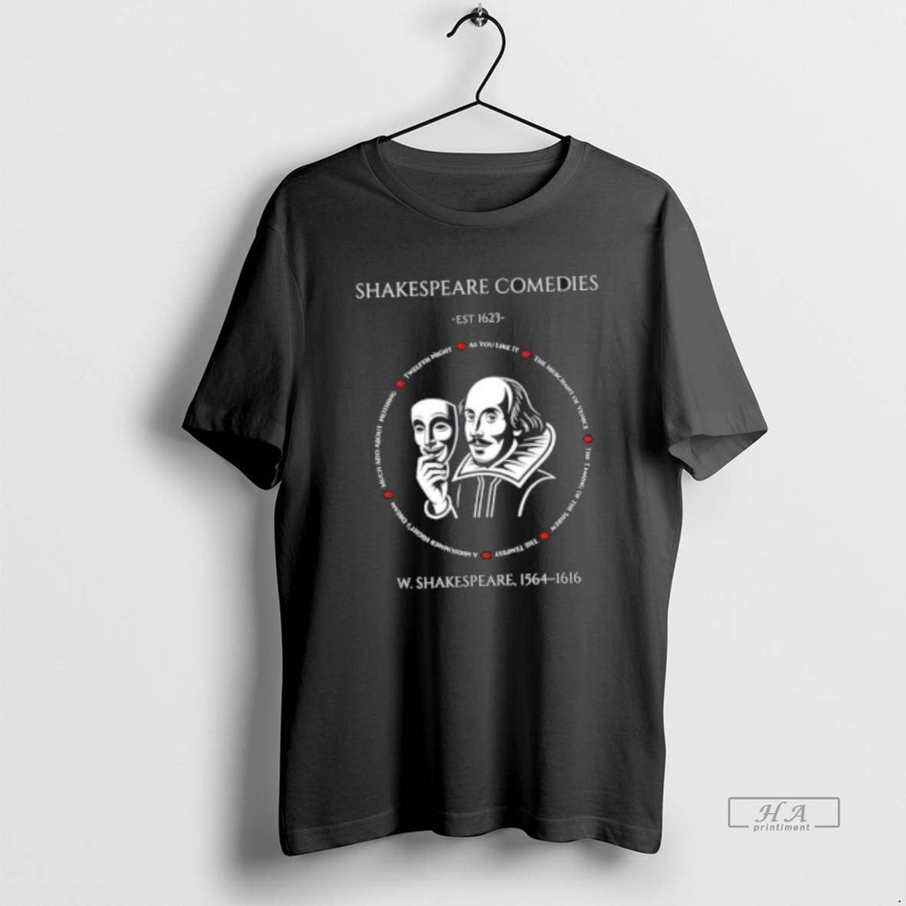 Trendy Shakespeare Comedies Est 1623 W - Adult & Kids T-Shirts, Sweatshirts & Hoodies apparel design preview 1