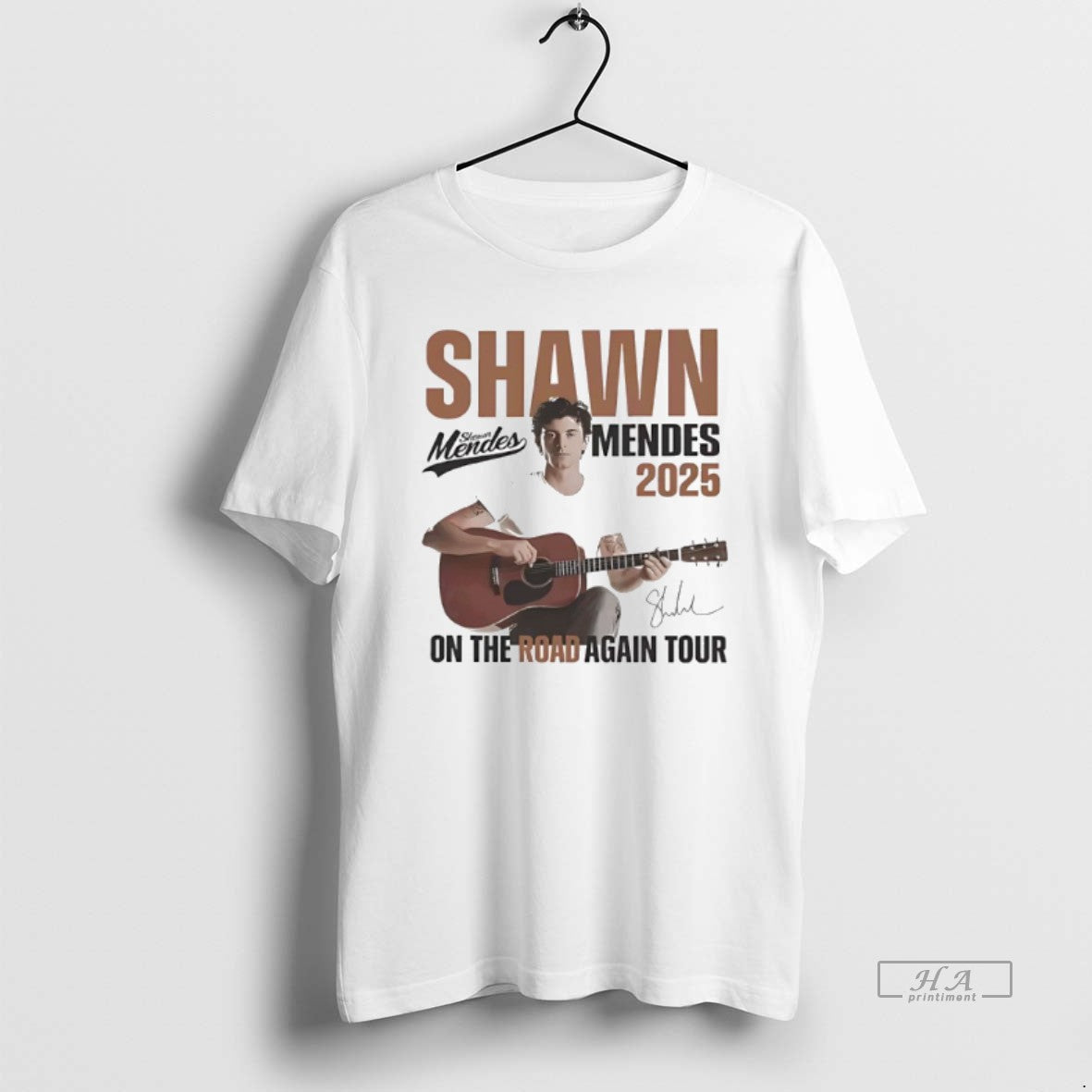 Trendy Shawn Mendes On The Road Again Tour 2025 - Adult & Kids T-Shirts, Sweatshirts & Hoodies apparel design preview 1