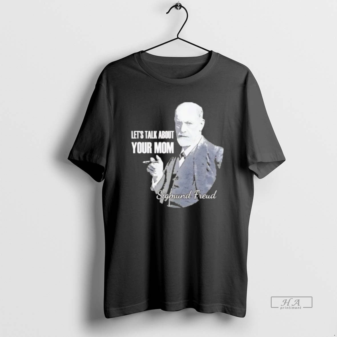 Trendy Sigmund Freud Lets Talk About Your Mom - Adult & Kids T-Shirts, Sweatshirts & Hoodies apparel design preview 1