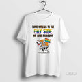 Trendy Skeleton Riding A Tyrannosaurus Rex Come With - Adult & Kids T-Shirts, Sweatshirts & Hoodies apparel design preview 1