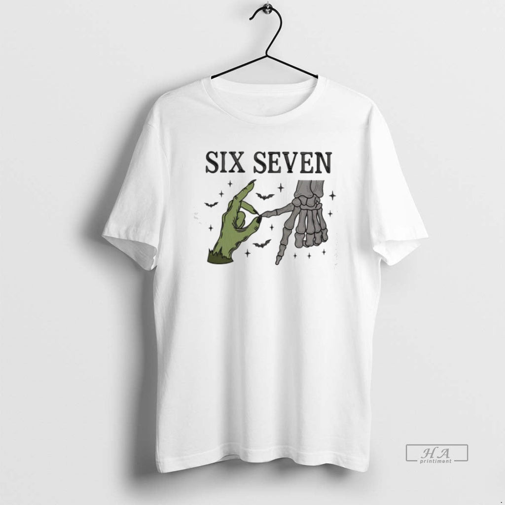 Trendy Skeleton Ssix Seven Hands Halloween - Adult & Kids T-Shirts, Sweatshirts & Hoodies apparel design preview 1