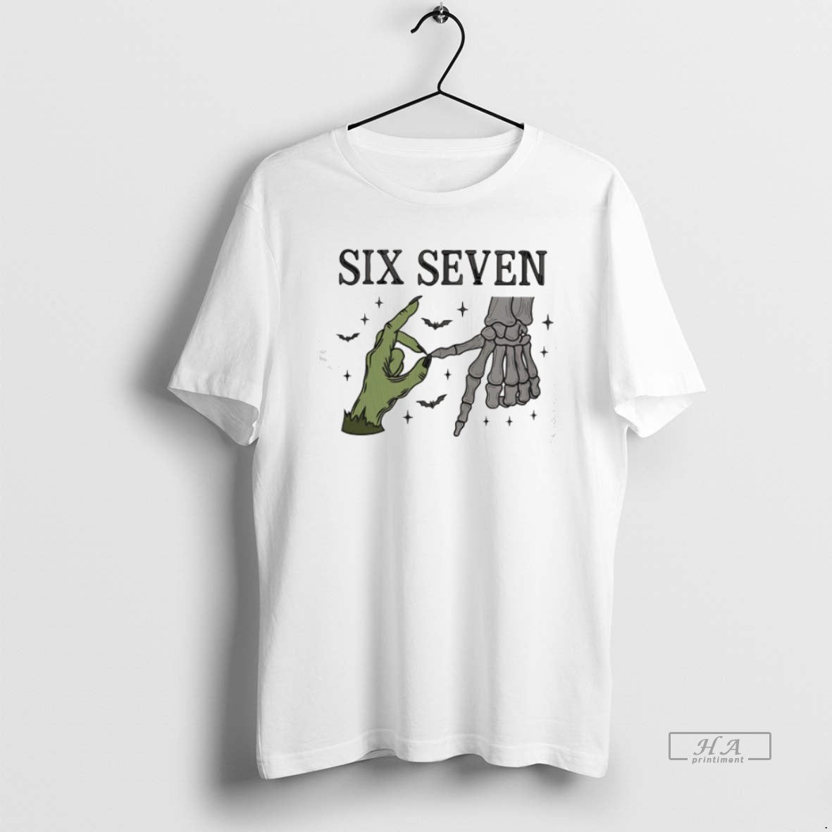 Trendy Skeleton Ssix Seven Hands Halloween - Adult & Kids T-Shirts, Sweatshirts & Hoodies apparel design preview 1