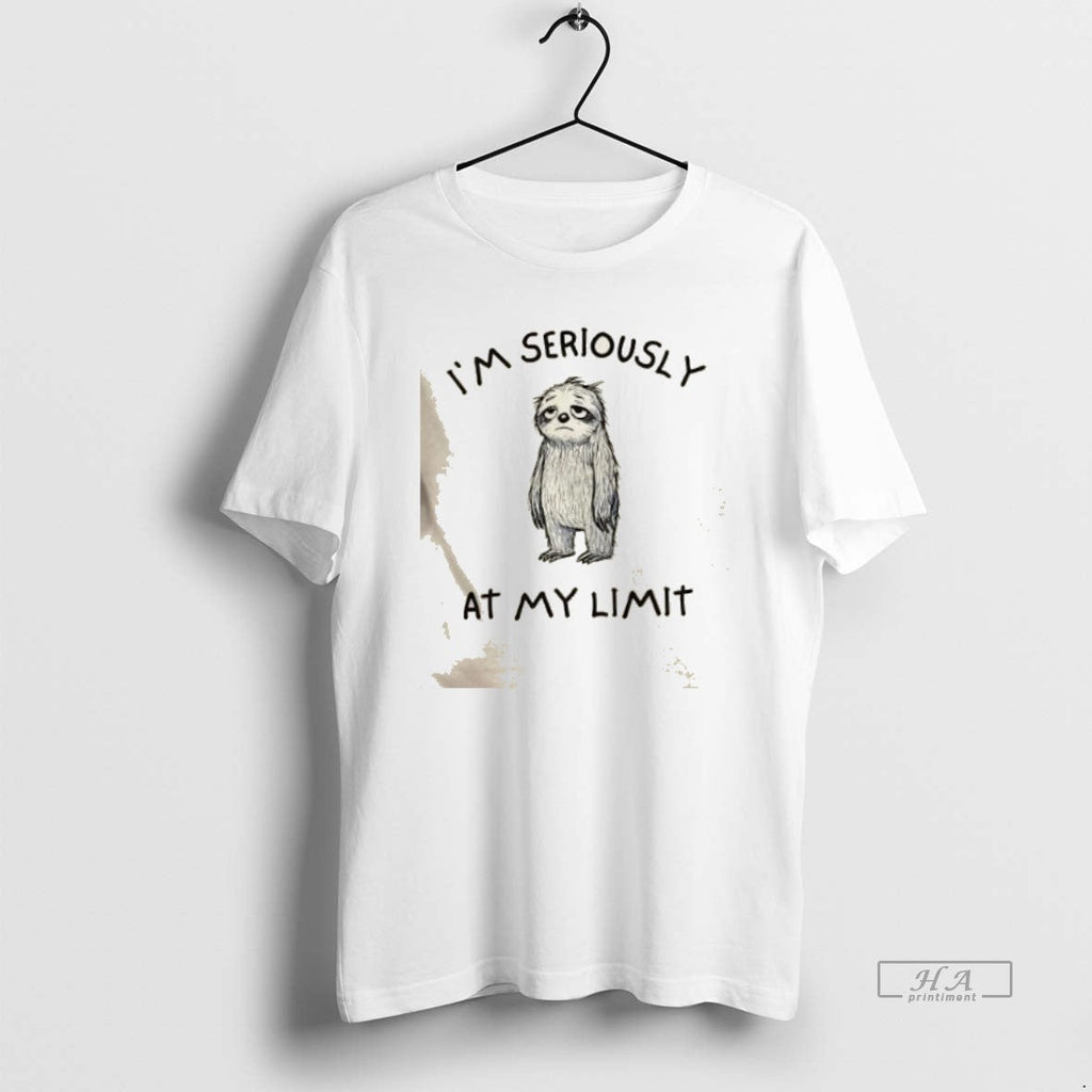 Trendy Sloth Im Seriously At My Limit - Adult & Kids T-Shirts, Sweatshirts & Hoodies apparel design preview 1