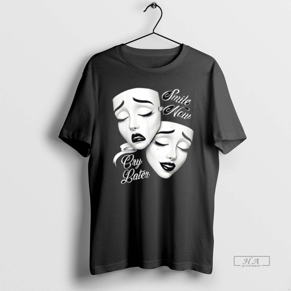 Trendy Smile Now Cry Later Payasa Theater Masks - Adult & Kids T-Shirts, Sweatshirts & Hoodies apparel design preview 1
