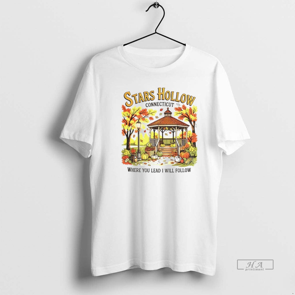 Trendy Stars Hollow Connecticut Where You Lead I Will - Adult & Kids T-Shirts, Sweatshirts & Hoodies apparel design preview 1