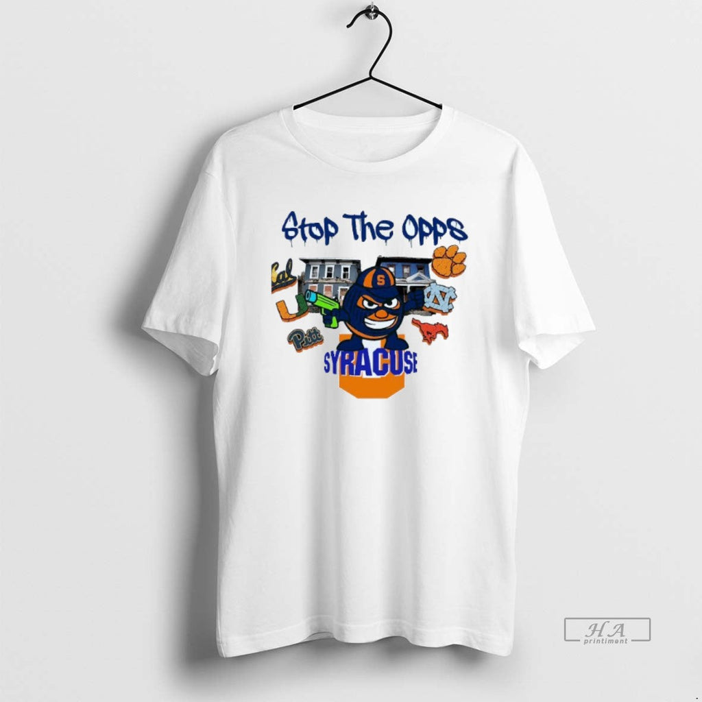 Trendy Stop The Opps Syracuse Orange Mascot Mens - Adult & Kids T-Shirts, Sweatshirts & Hoodies apparel design preview 1