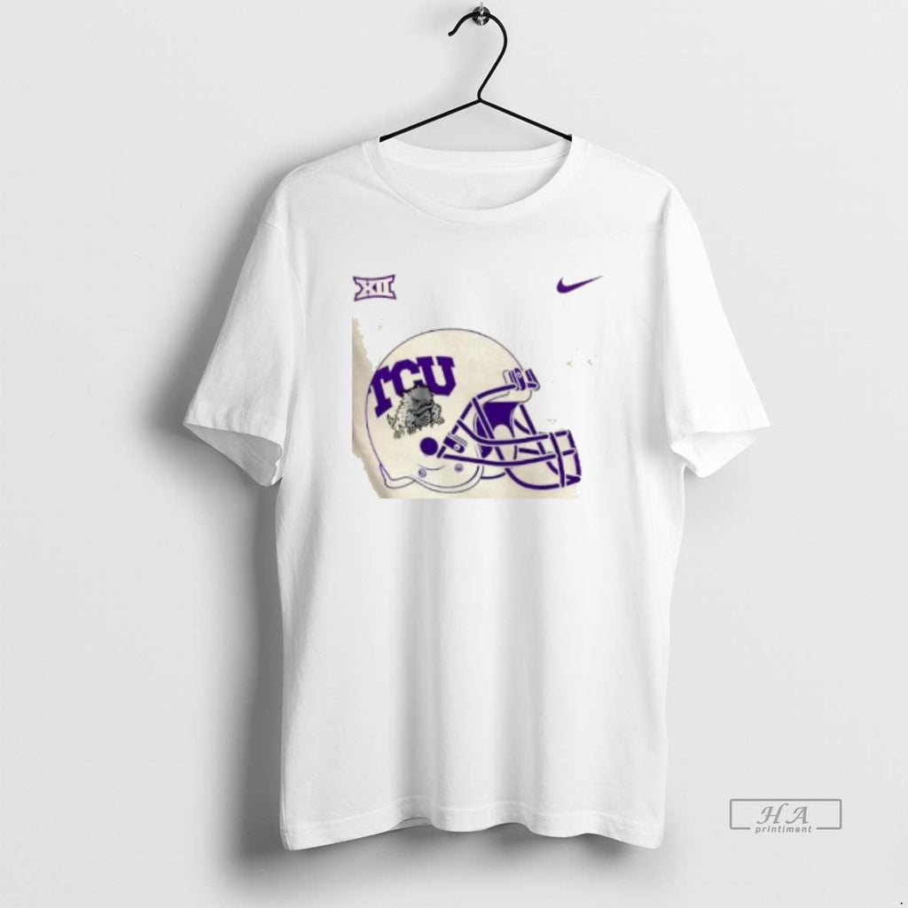 Trendy Tcu Horned Frogs Football Helmet 2 Sided - Adult & Kids T-Shirts, Sweatshirts & Hoodies apparel design preview 1