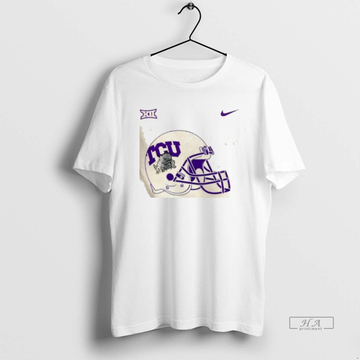 Trendy Tcu Horned Frogs Football Helmet 2 Sided - Adult & Kids T-Shirts, Sweatshirts & Hoodies apparel design preview 1