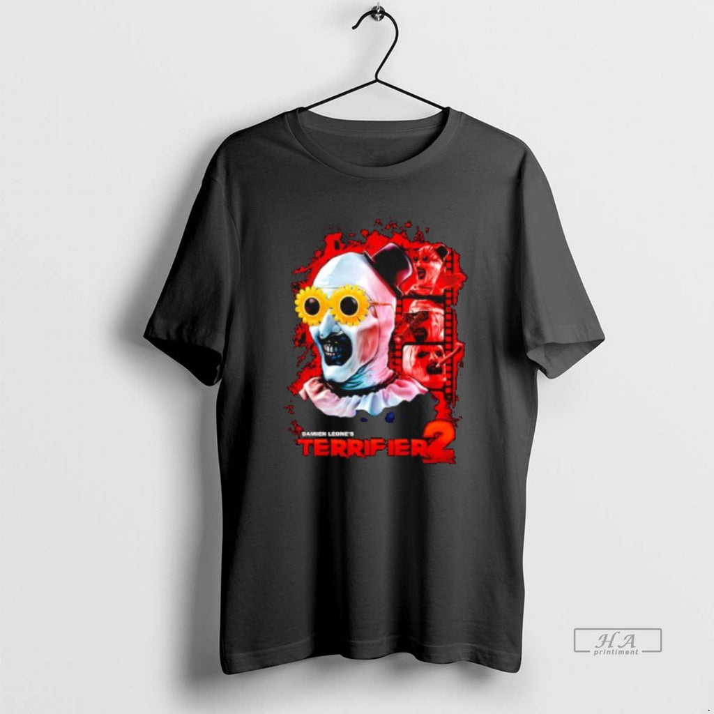 Trendy Terrifier 2 Damien Leone Art The Clown - Adult & Kids T-Shirts, Sweatshirts & Hoodies apparel design preview 1