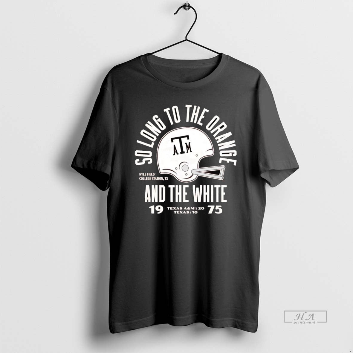Trendy Texas Am Aggie 1975 So Long To The Orange And - Adult & Kids T-Shirts, Sweatshirts & Hoodies apparel design preview 1