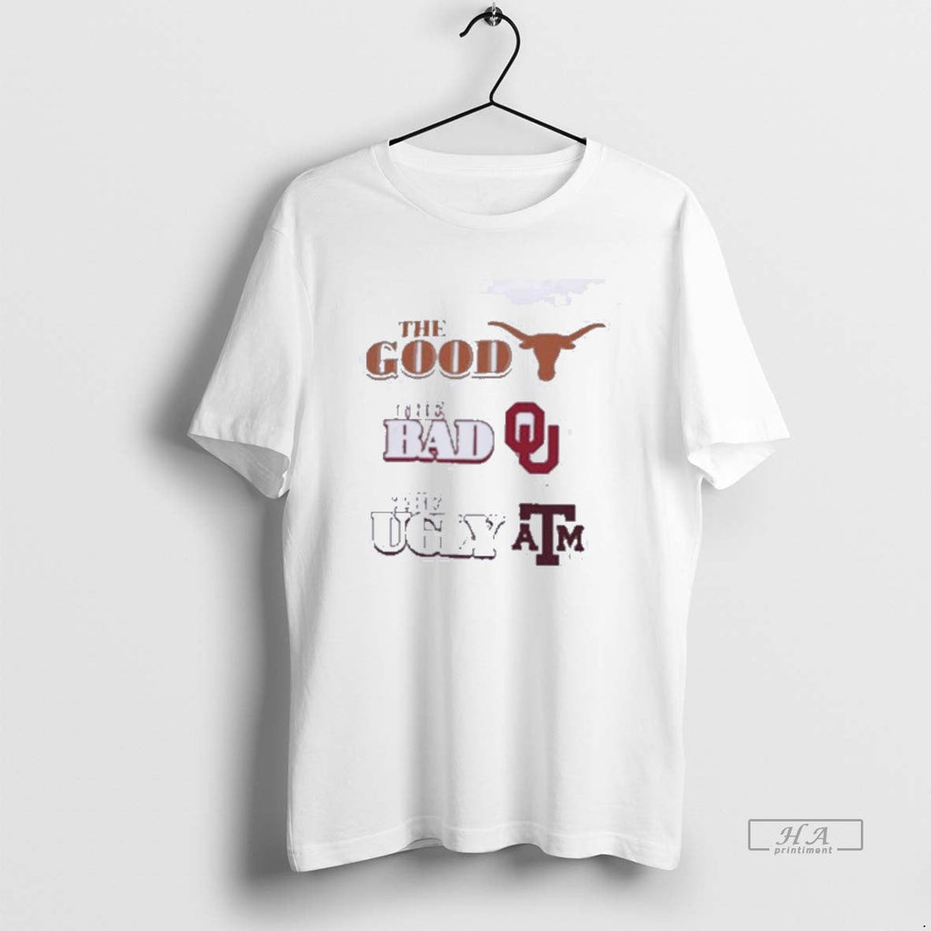 Trendy Texas Longhorns The Good Bad Oklahoma Ugly Am - Adult & Kids T-Shirts, Sweatshirts & Hoodies apparel design preview 1