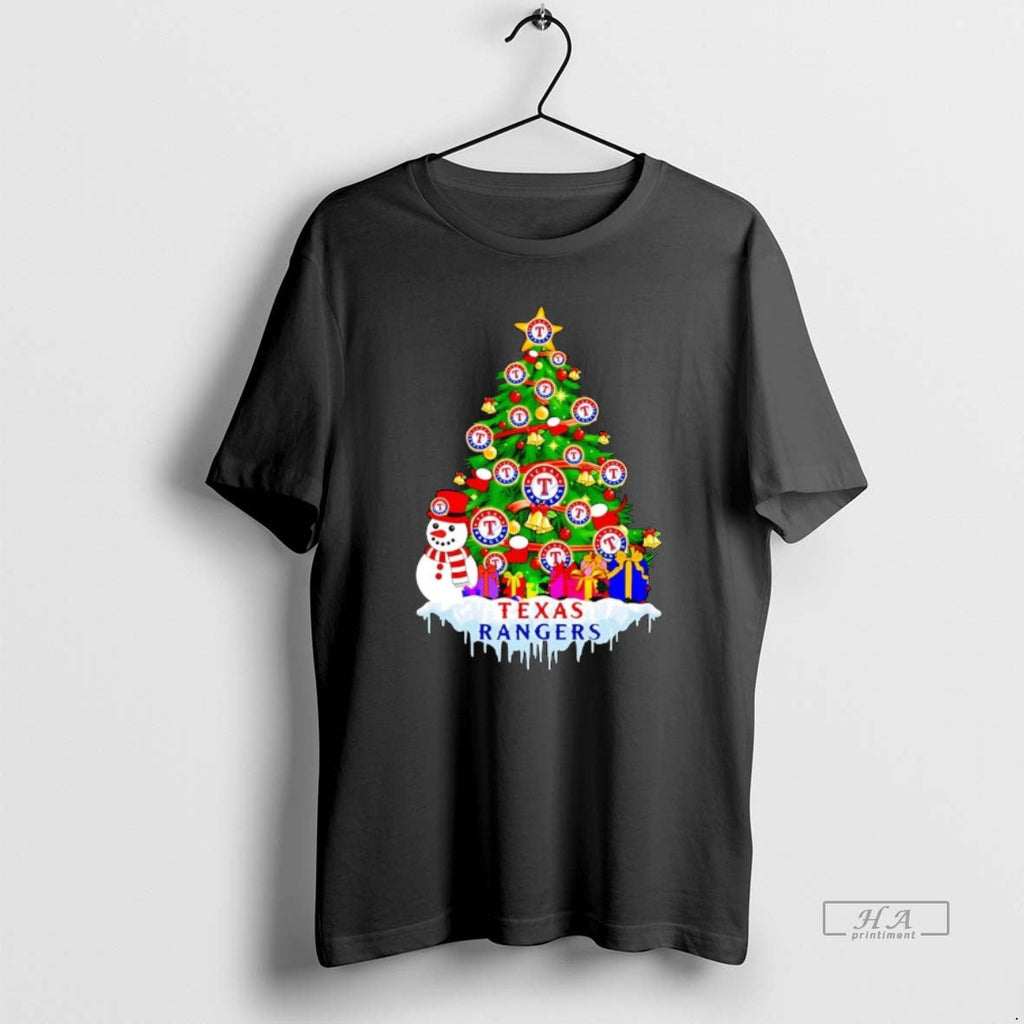 Trendy Texas Rangers Christmas Tree - Adult & Kids T-Shirts, Sweatshirts & Hoodies apparel design preview 1