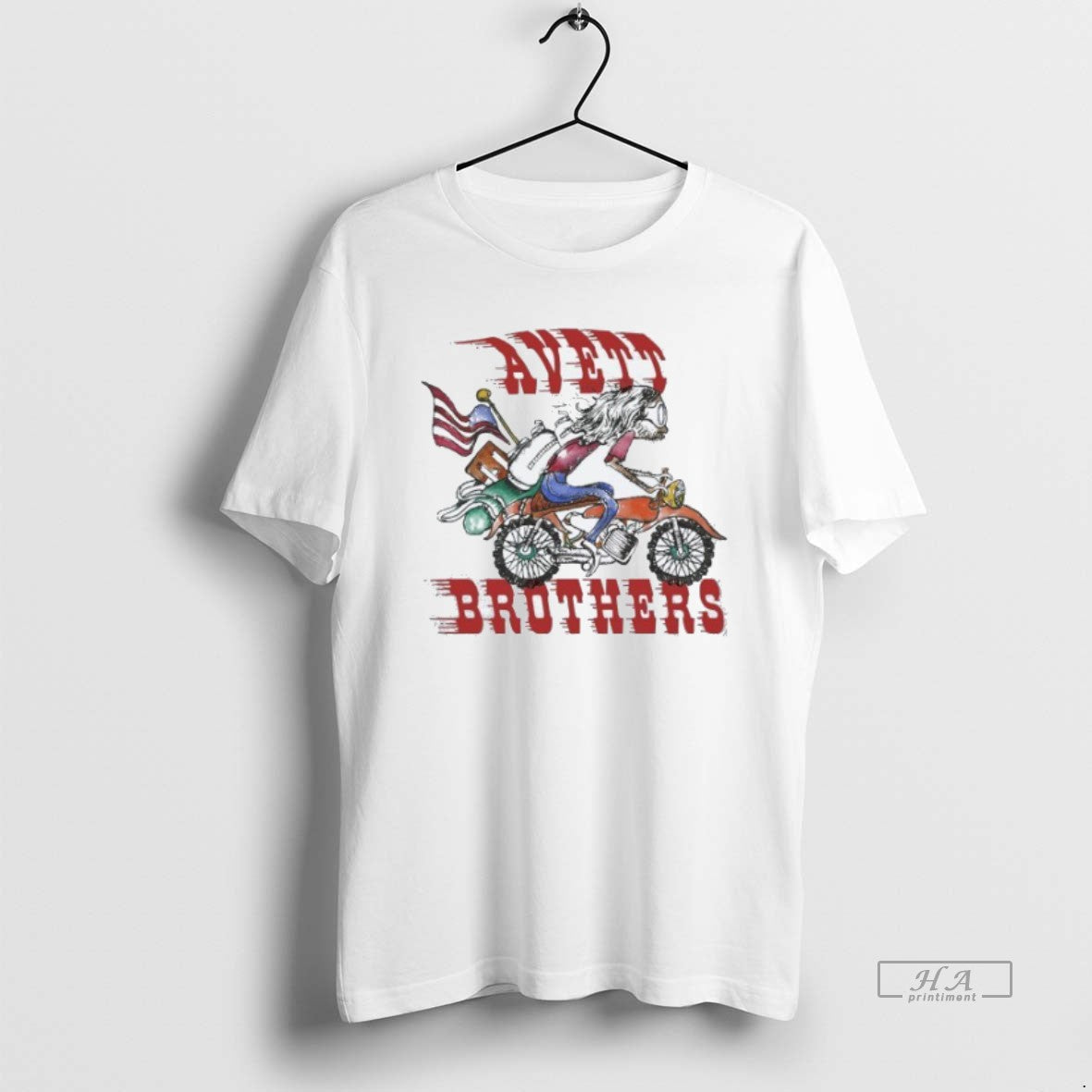 Trendy The Avett Brothers Biker American Flag - Adult & Kids T-Shirts, Sweatshirts & Hoodies apparel design preview 1