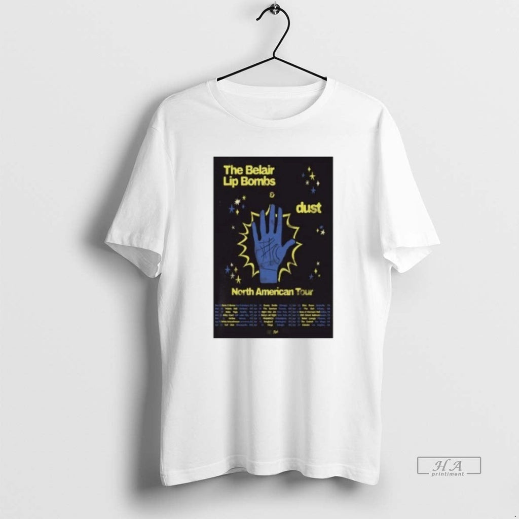 Trendy The Belair Lip Bombs North American Tour 2025 - Adult & Kids T-Shirts, Sweatshirts & Hoodies apparel design preview 1