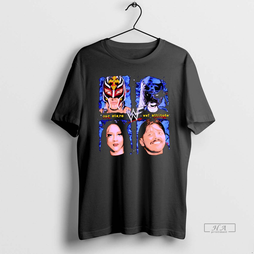 Trendy The Big 4 Our Stars Wwf Attitude - Adult & Kids T-Shirts, Sweatshirts & Hoodies apparel design preview 1