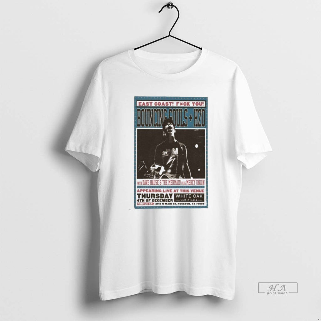 Trendy The Bouncing Souls White Oak Music Hall In - Adult & Kids T-Shirts, Sweatshirts & Hoodies apparel design preview 1