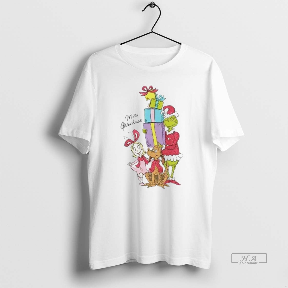 Trendy The Grinch Merry Grinchmas Cartoon White - Adult & Kids T-Shirts, Sweatshirts & Hoodies apparel design preview 1
