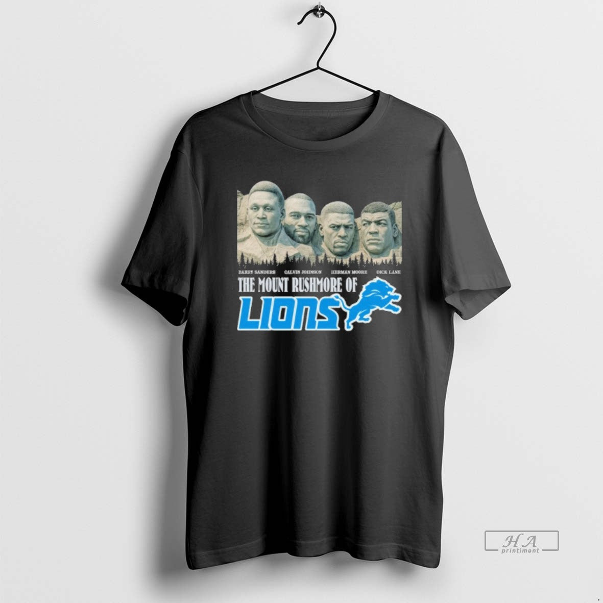 Trendy The Mount Rushmore Of Detroit Lions Legends - Adult & Kids T-Shirts, Sweatshirts & Hoodies apparel design preview 1