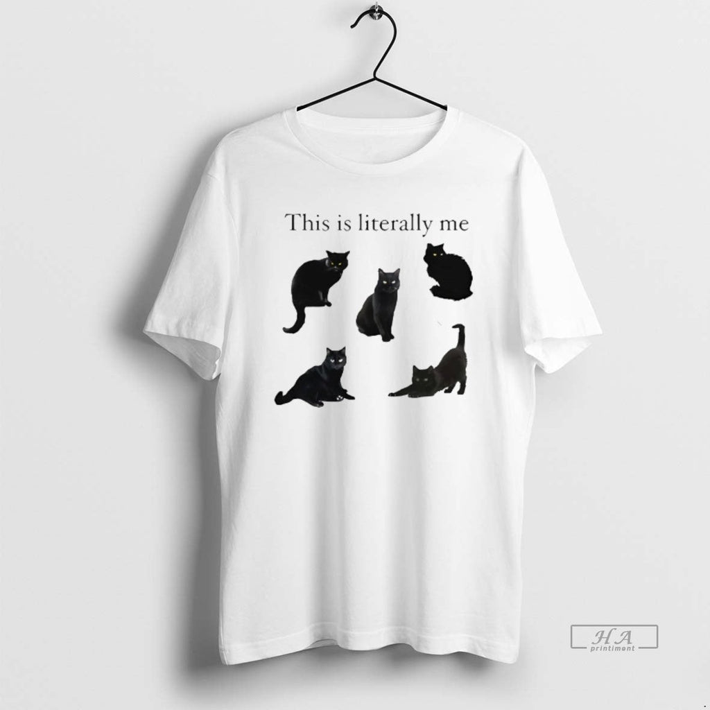 Trendy This Is Literally Me Cat - Adult & Kids T-Shirts, Sweatshirts & Hoodies apparel design preview 1