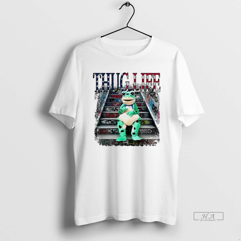 Trendy Thug Life Portland Frog Protest - Adult & Kids T-Shirts, Sweatshirts & Hoodies apparel design preview 1