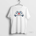 Trendy Toronto Blue Jays Canada Heart Hands - Adult & Kids T-Shirts, Sweatshirts & Hoodies apparel design preview 1