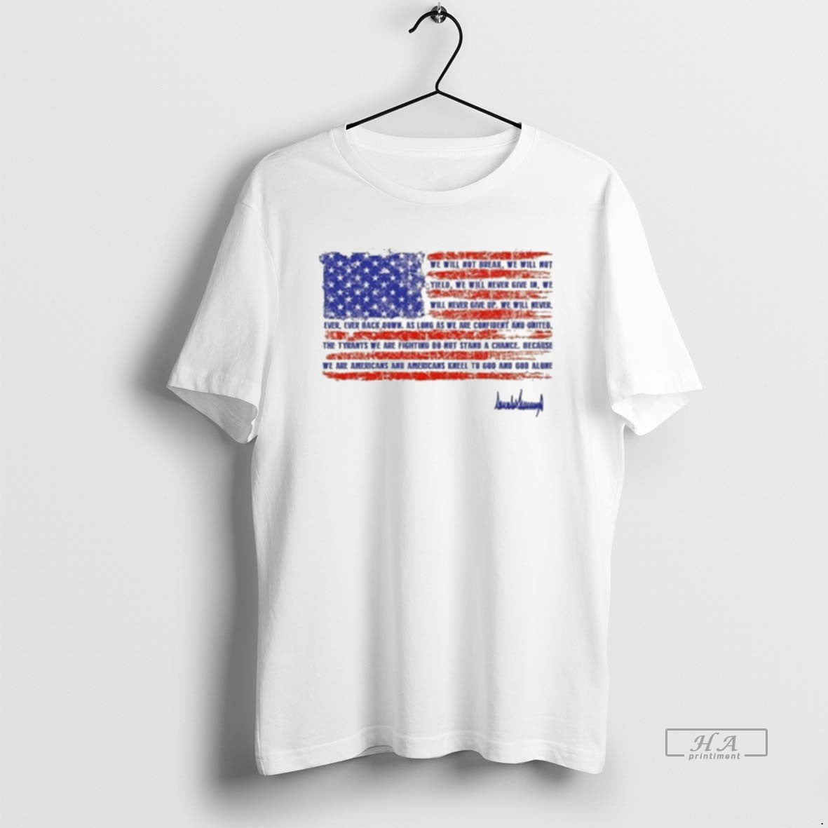 Trendy Trump Nation Proclamation American Flag - Adult & Kids T-Shirts, Sweatshirts & Hoodies apparel design preview 1