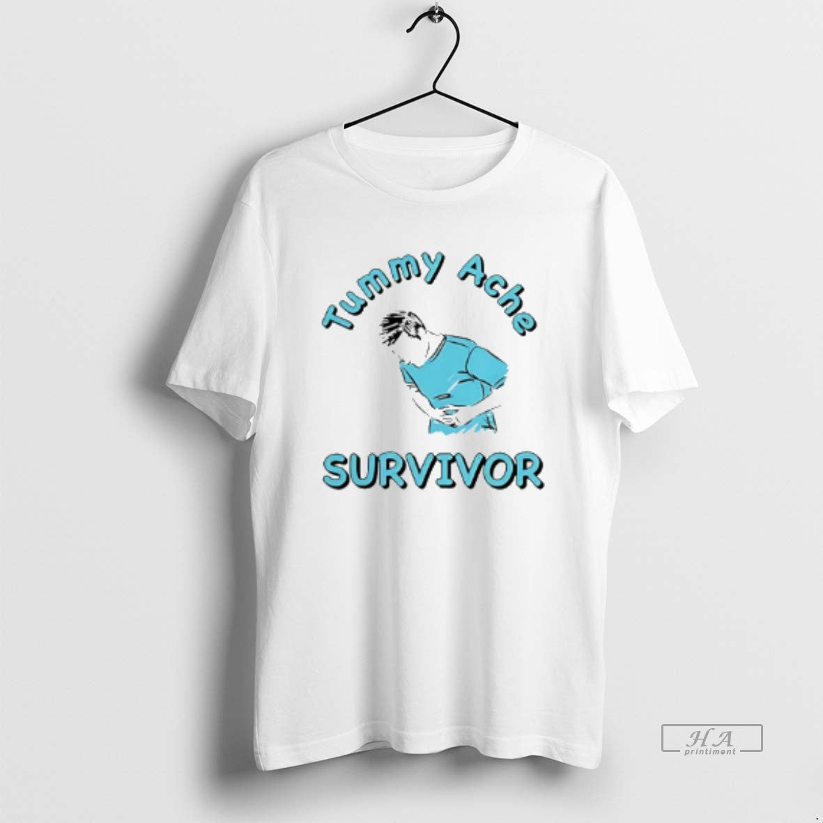 Trendy Tummy Ache Survivor - Adult & Kids T-Shirts, Sweatshirts & Hoodies apparel design preview 1