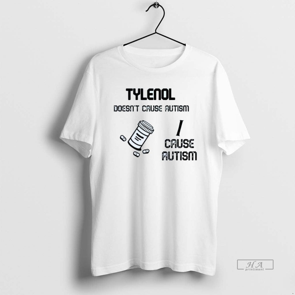 Trendy Tylenol Doesnt Cause Autism I Mens White - Adult & Kids T-Shirts, Sweatshirts & Hoodies apparel design preview 1