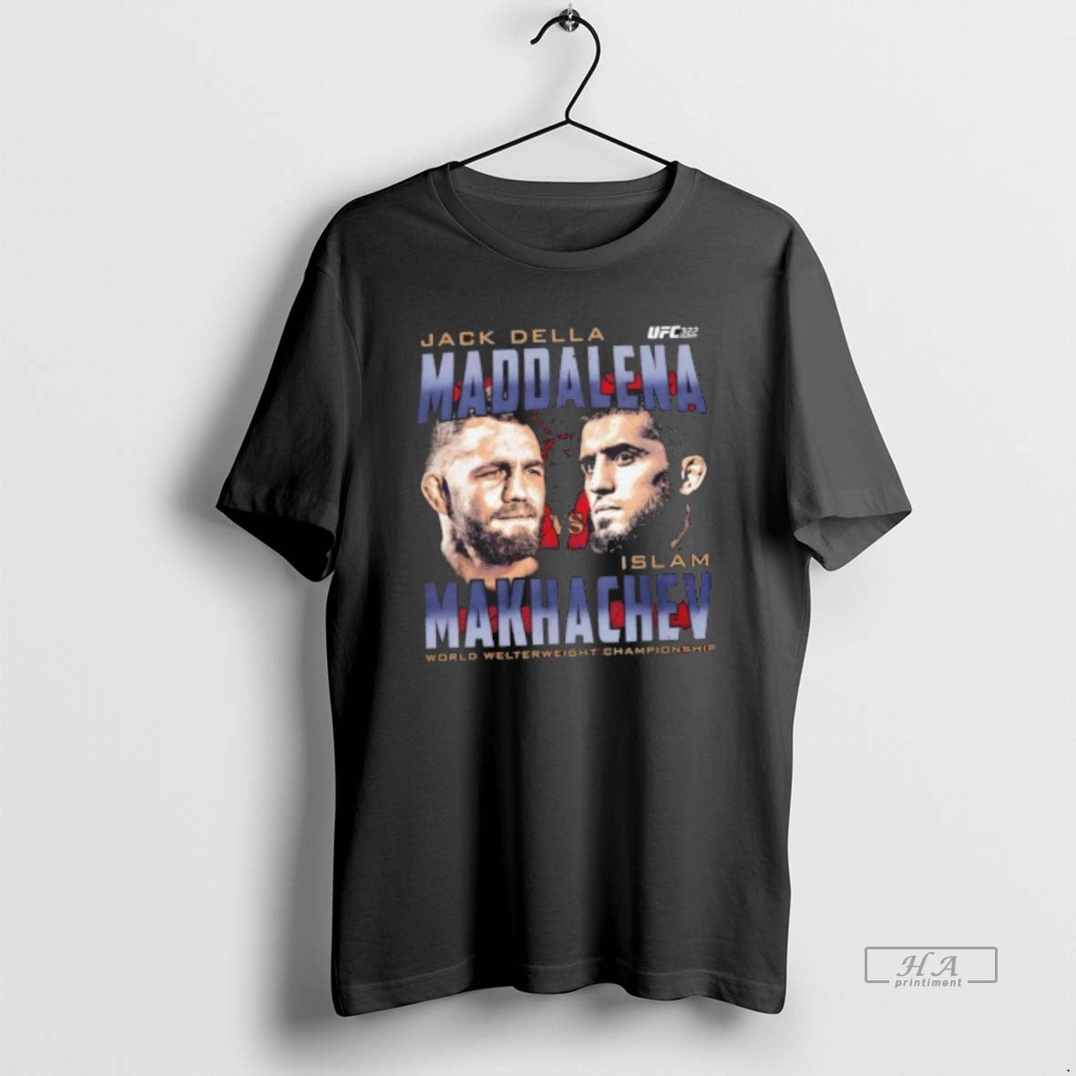 Trendy Ufc 322 Della Maddalena Vs Makhachev Heads - Adult & Kids T-Shirts, Sweatshirts & Hoodies apparel design preview 1
