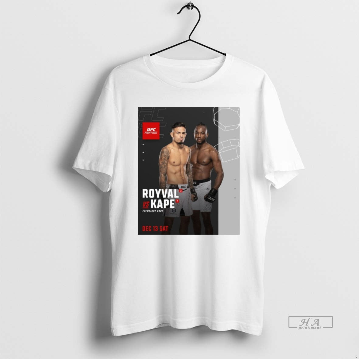 Trendy Ufc Fight Night Vegas 112 Royal Vs Kape - Adult & Kids T-Shirts, Sweatshirts & Hoodies apparel design preview 1