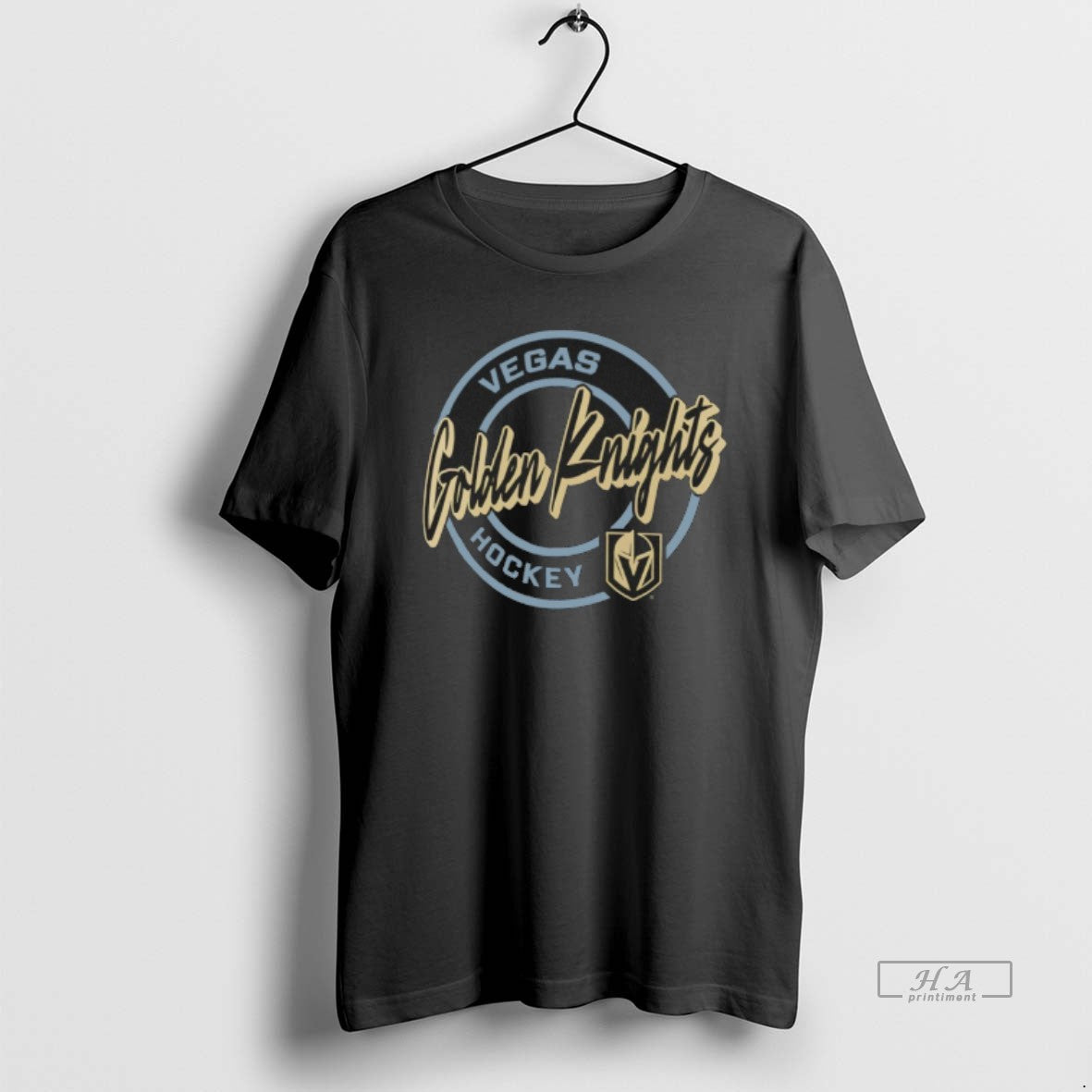 Trendy Vegas Golden Knights Hockey Block Puck - Adult & Kids T-Shirts, Sweatshirts & Hoodies apparel design preview 1