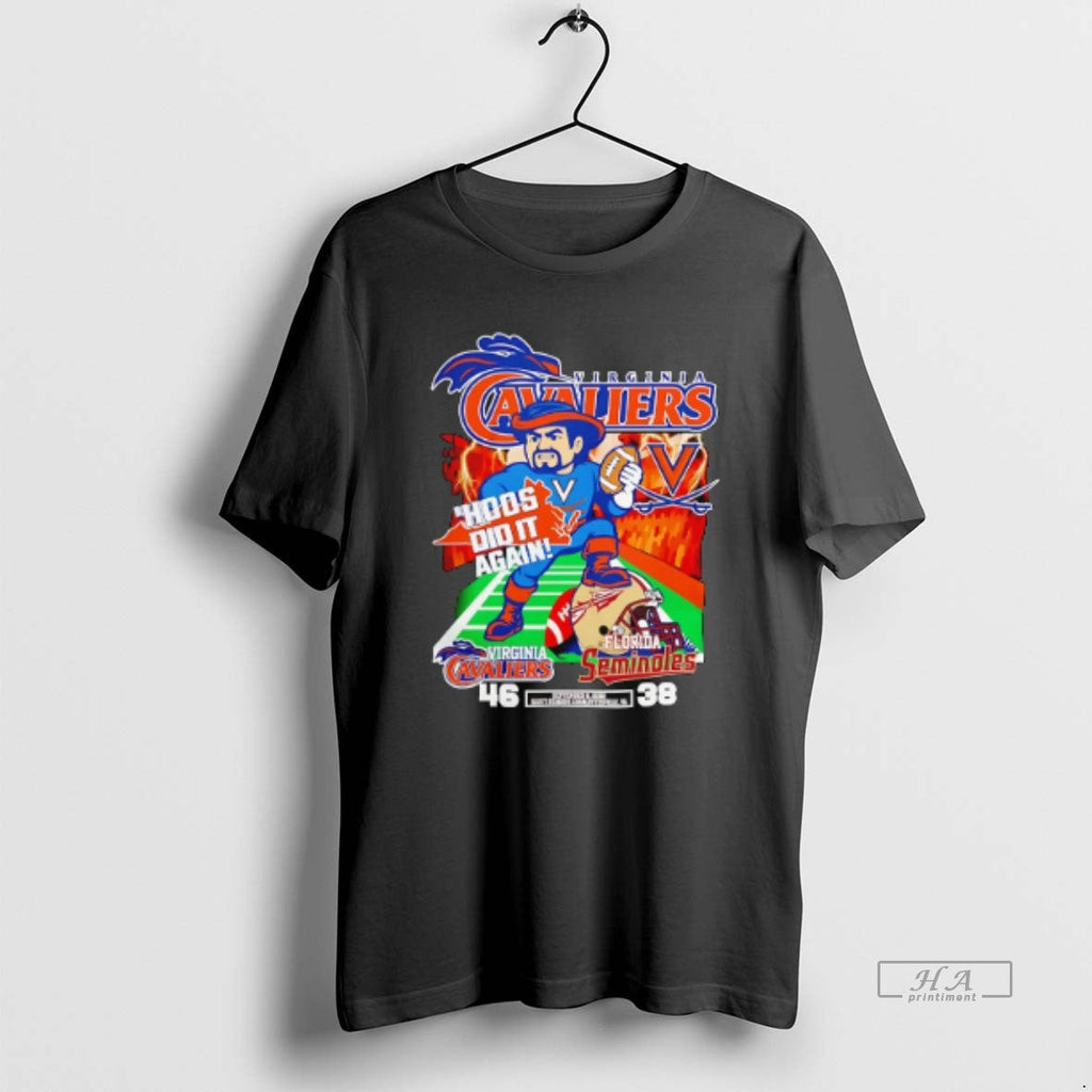 Trendy Virginia Cavaliers 46 38 Florida State - Adult & Kids T-Shirts, Sweatshirts & Hoodies apparel design preview 1