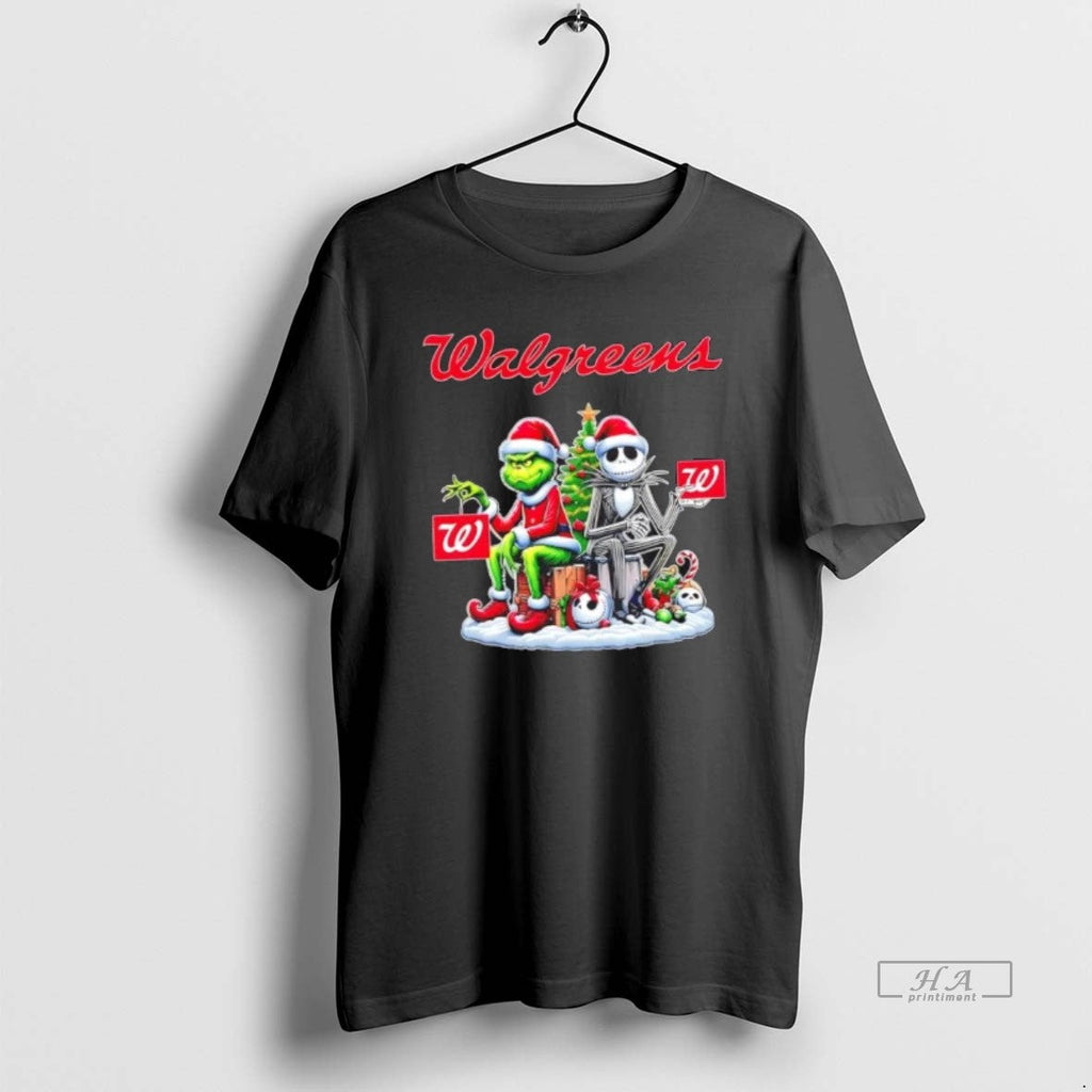 Trendy Walgreens X Grinch And Jack Skellington - Adult & Kids T-Shirts, Sweatshirts & Hoodies apparel design preview 1