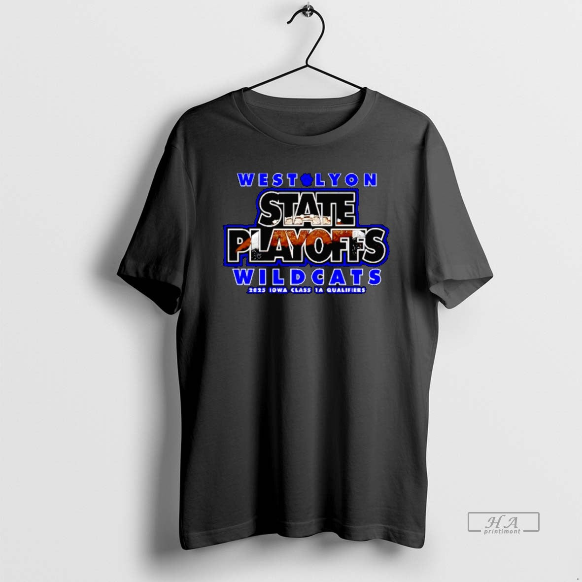 Trendy West Lyon State Playoffs Wildcats 2025 Iowa - Adult & Kids T-Shirts, Sweatshirts & Hoodies apparel design preview 1