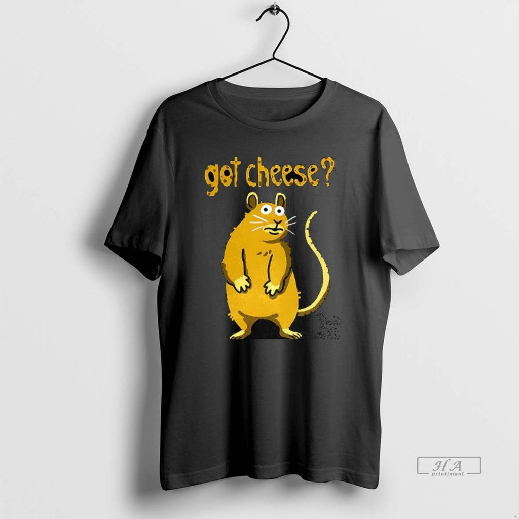 Trendy Yellow Mouse Got Cheese Cartoon - Adult & Kids T-Shirts, Sweatshirts & Hoodies apparel design preview 1