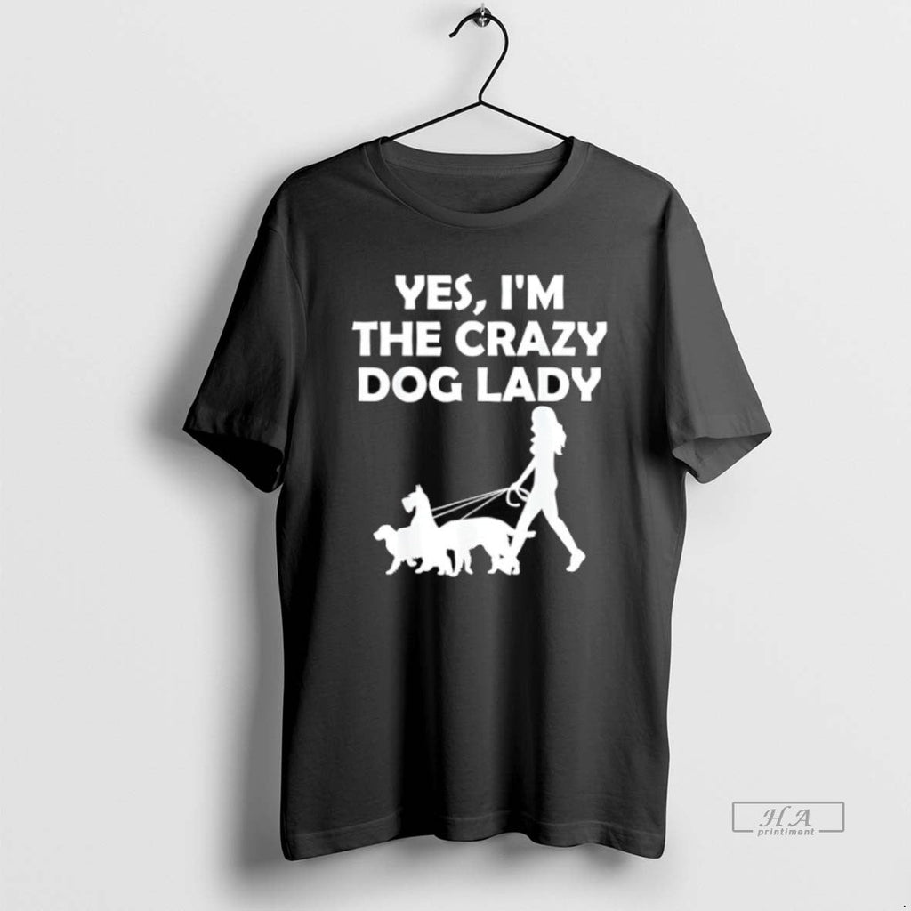 Trendy Yes Im The Crazy Dog Lady - Adult & Kids T-Shirts, Sweatshirts & Hoodies apparel design preview 1