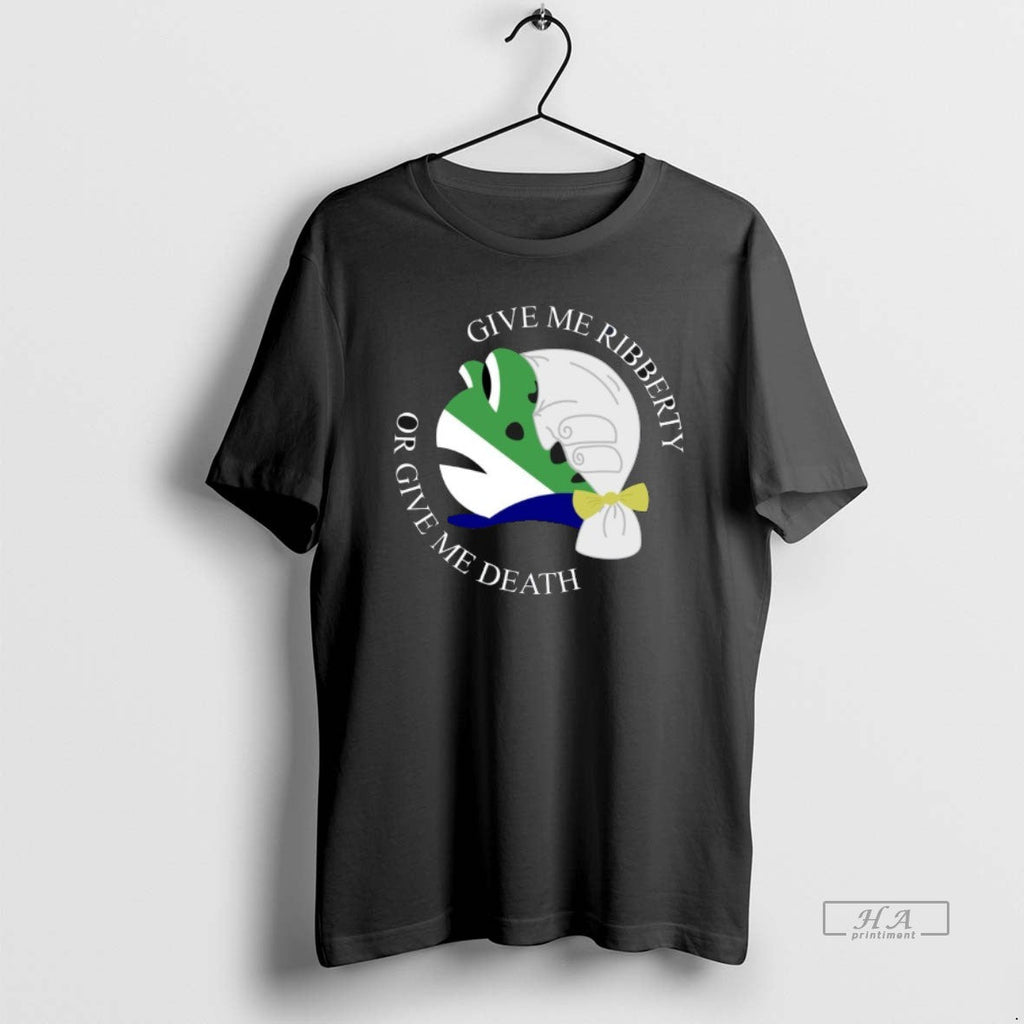 Trendy Portland Frog Give Me Ribberty Or Death - Adult & Kids T-Shirts, Sweatshirts & Hoodies apparel design preview 1