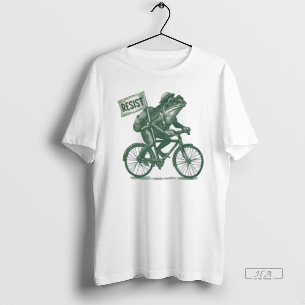 Trendy Portland Frog On Bike Resist Anti Ice - Adult & Kids T-Shirts, Sweatshirts & Hoodies apparel design preview 1