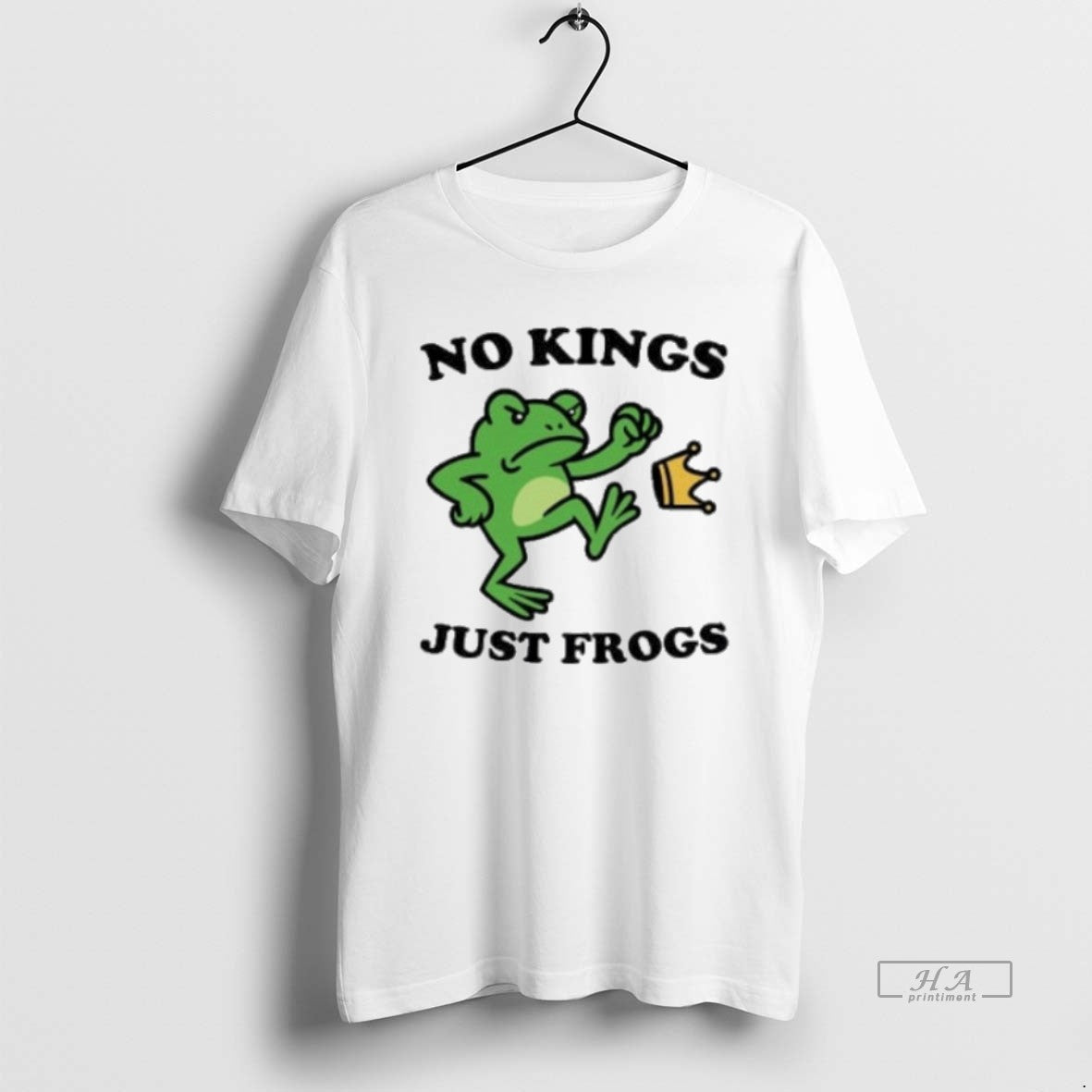 Trendy Portland Frog Protest No Kings Crown Just - Adult & Kids T-Shirts, Sweatshirts & Hoodies apparel design preview 1
