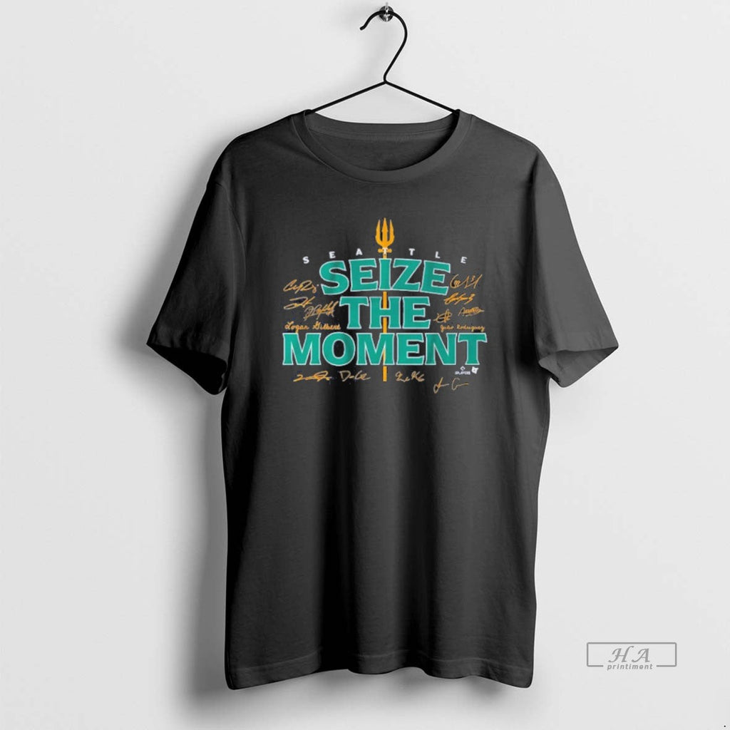 Trendy Seattle Mariners Baseball Seize The Moment - Adult & Kids T-Shirts, Sweatshirts & Hoodies apparel design preview 1