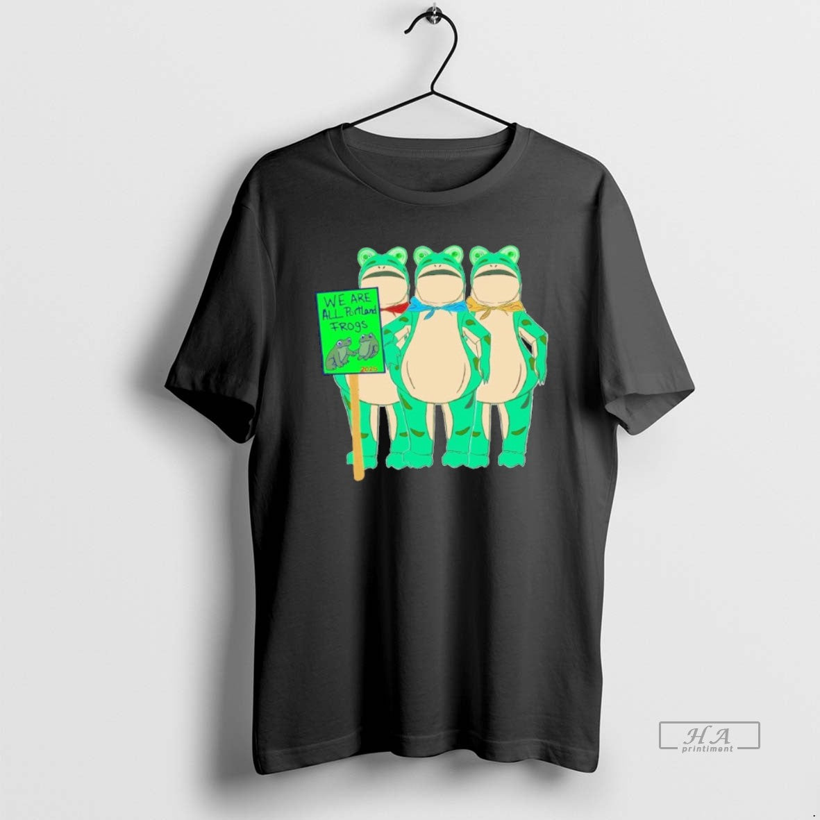 Trendy The Portland Frog Why Did Cross Road To Fight - Adult & Kids T-Shirts, Sweatshirts & Hoodies apparel design preview 1