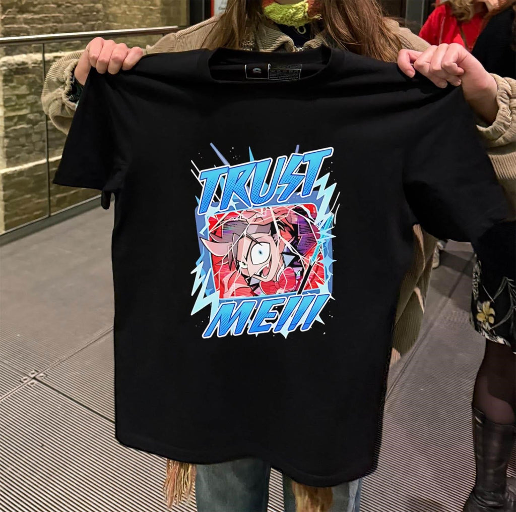 Trust Me Cartoon Character Lightning Bolt Graphic - Adult & Kids T-Shirts, Sweatshirts & Hoodies apparel design preview 2