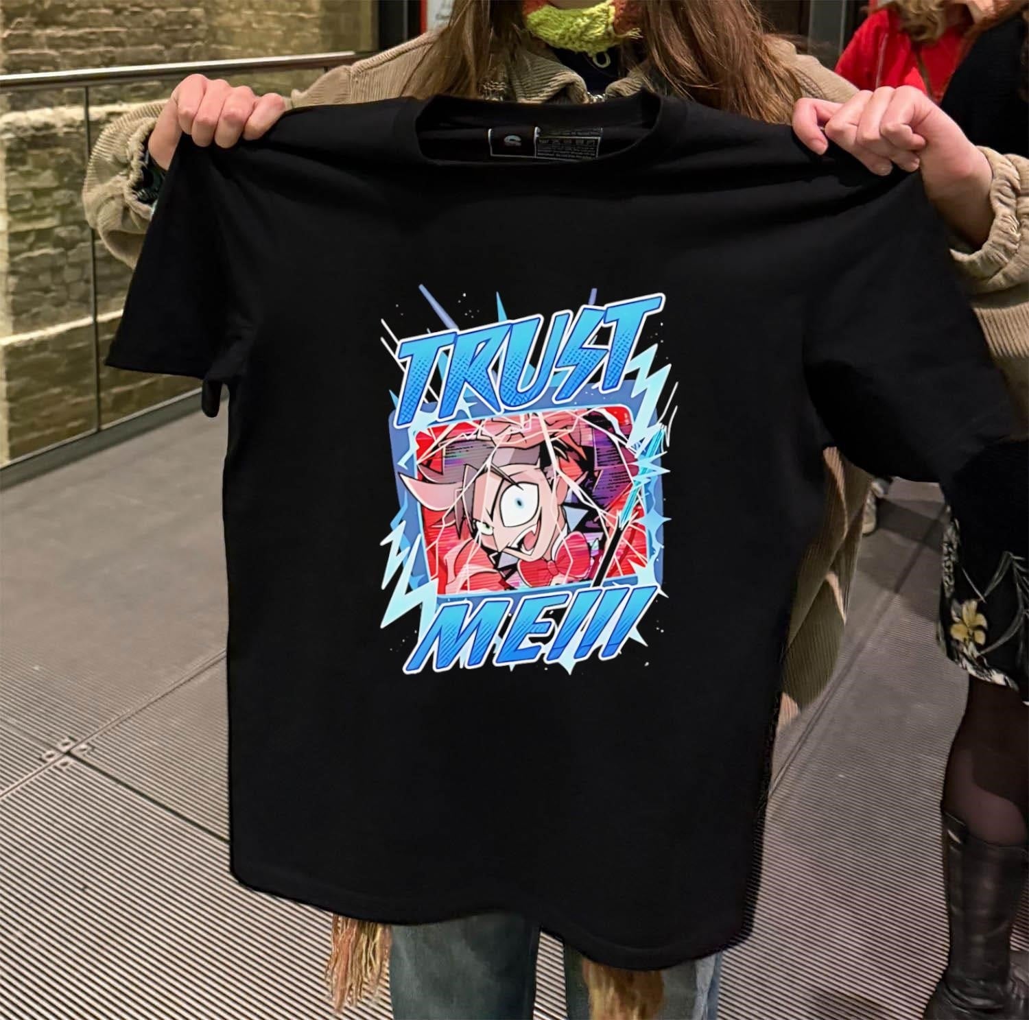 Trust Me Cartoon Character Lightning Bolt Graphic - Adult & Kids T-Shirts, Sweatshirts & Hoodies apparel design preview 2